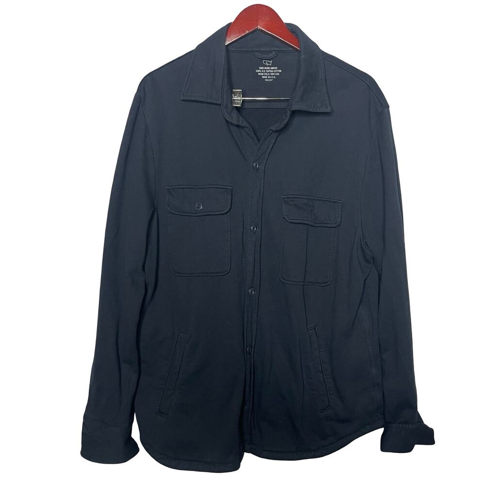 SAVE KHAKI UNITED SKU Moleskin CPO Shirt Jacket Navy blue sz L
